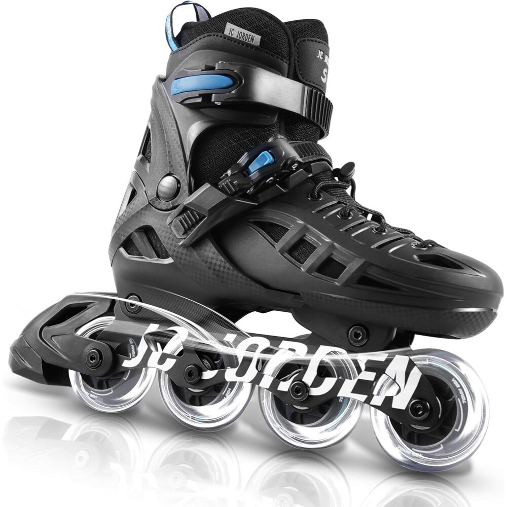 Jc Jordan Inline Skates MEDIUM Big Kids 1-4 US Blue Adjustable Light Up Wheels